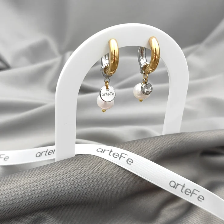 СЕРЬГИ BICOLOR CLASSIC PEARL