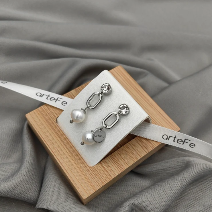 Серьги PEARL AND CZ LIGHT