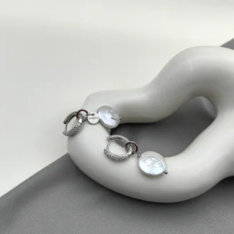 Серьги  FASHION PEARL STEEL