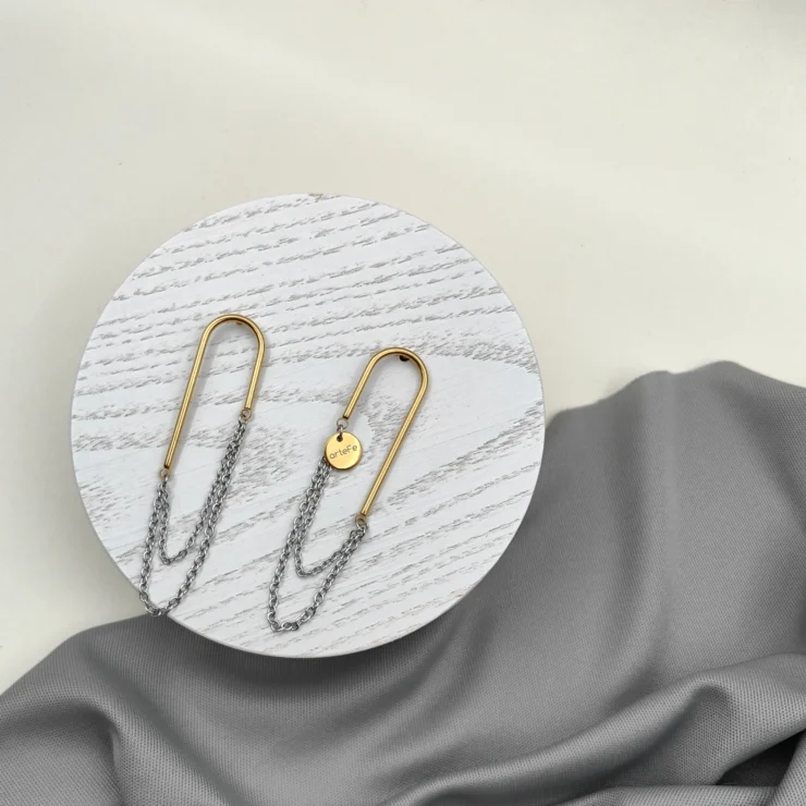 СЕРЬГИ BICOLOUR CHAIN LINE