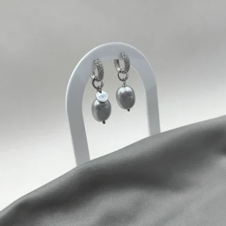 СЕРЬГИ SHELL PEARL GRAY